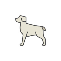 Dog modern colorful vector icon