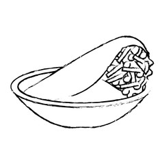 dish with delicious mexican food tacos vector illustration design