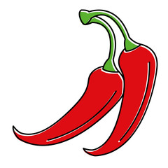 spicy chile vegetable icon vector illustration design