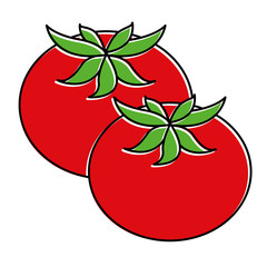 fresh tomatoes isolated icon vector illustration design
