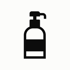 Shower Gel, Liquid Soap, Lotion, Cream, Shampoo, Bath Foam. Vector icon.