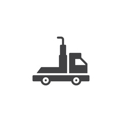 Wrecker truck icon vector, filled flat sign, solid pictogram isolated on white. Symbol, logo illustration