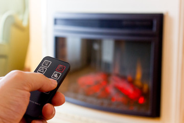 Electric fireplace remote control - 185245198