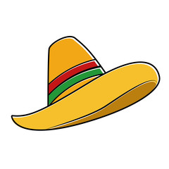 mexican hat isolated icon vector illustration design