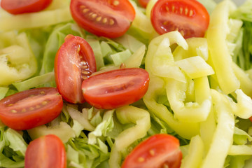 Background of red and green vegetables