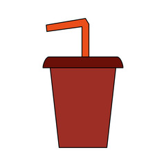 Soda cup with straw