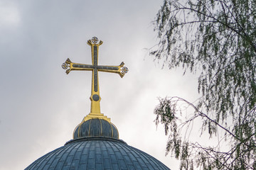 Cross on the dome of Holy sepulchre