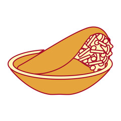 dish with delicious mexican food tacos vector illustration design