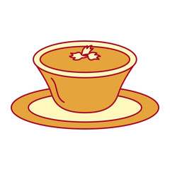 tomato sauce in dish vector illustration design