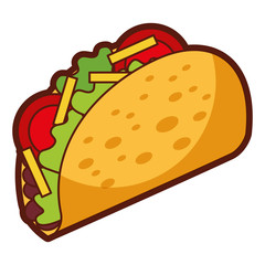 delicious mexican food tacos vector illustration design