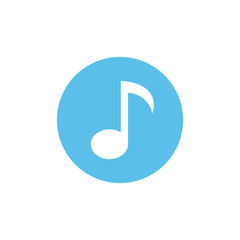 Obraz premium Note flat vector icon. Music flat vector icon