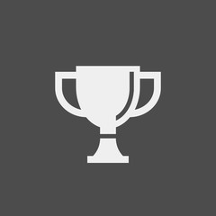 Trophy flat vector icon. Champions flat vector icon