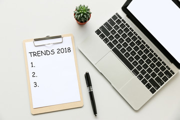 TRENDS 2018 Business Concept.