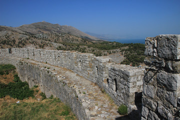 Burg, Shkodra, Albanien, Stein, Aussicht, Hügel, Stadt, Treppe, Krieg, Festung, Verteidigung, Landschaft, 