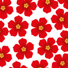 cute flowers decoration pattern background vector illustration design