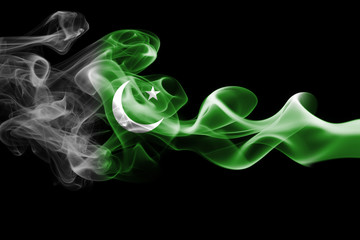 Pakistan smoke flag