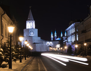 Lights in a big city. Kazan, Russia.