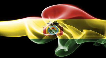 Obraz na płótnie Canvas Bolivia national smoke flag