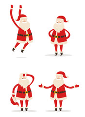 Santa Christmas Collection Vector Illustration