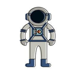 Astronaut cartoon isolated