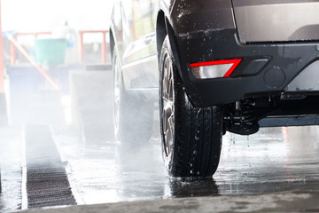 Car washing at the car wash shop