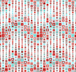 Fototapeta premium Seamless pattern on white background. Has the shape of a wave. Consists of geometric elements. Useful as design element for texture, pattern and artistic compositions.