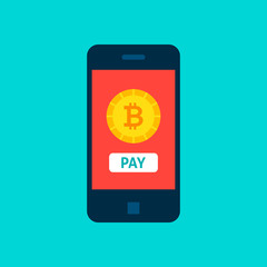 Bitcoin Mobile Pay Concept