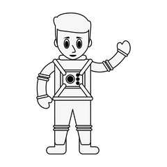 Astronaut cartoon isolated