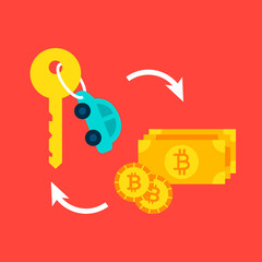 Car Bitcoin Concept