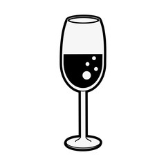 Champagne cup isolated