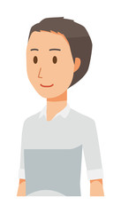 A man wearing a short sleeve shirt is walking