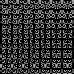 seamless rounded lines geometric patterns collection abstract vector illustration