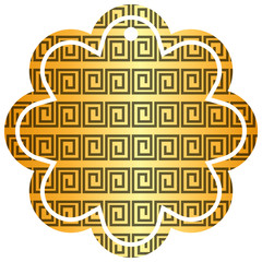 label flower chinese pattern abstract geometric vector illustration