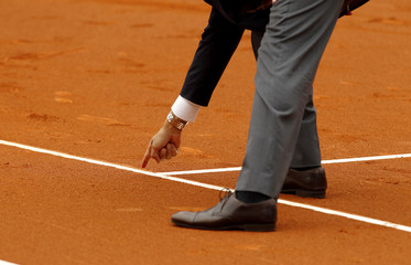 Juez durante partido de tenis