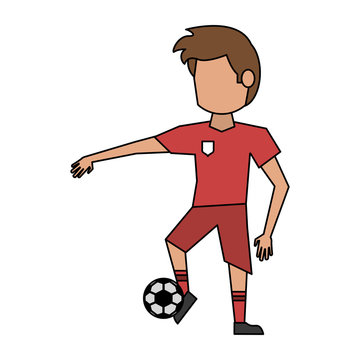 Soccer player cartoon avatar