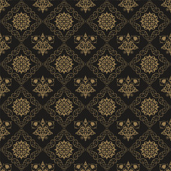 Seamless pattern Royal Wallpaper dark background