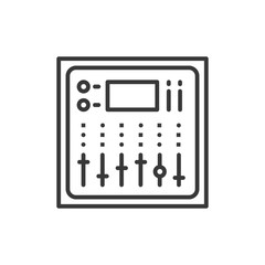 Sound board - line design single isolated icon