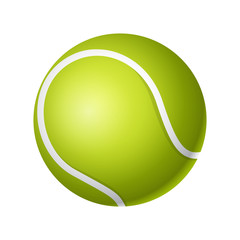 Tennis ball - modern vector realistic isolated object