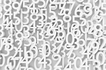 Numeric background. 3D rendering.
