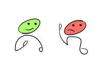 Strichmännchen Diskusion Diskutieren