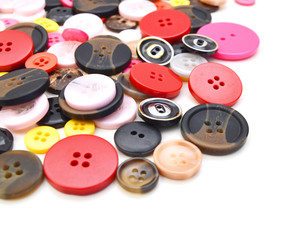 Sewing buttons, Plastic buttons, Colorful buttons background, Buttons close up, Buttons background