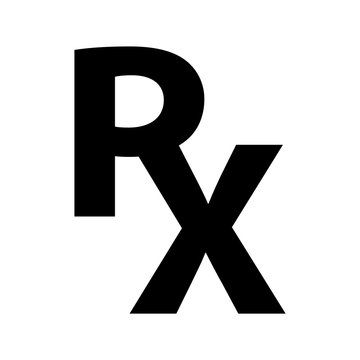 Rx pharmacy medicine icon on white background. flat style. rx symbol. medicine sign. simple rx icon.