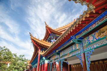 Naklejka premium Chinese temple roof