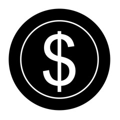 dollar money currency cash icon vector illustration pictogram