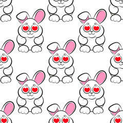 seamless little bunny