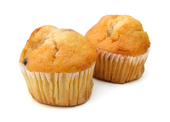 Solated muffin on white background