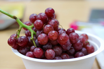fresh red grape in break time