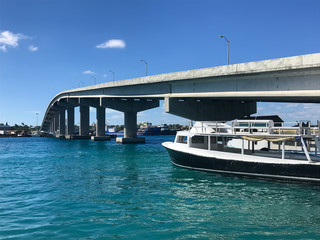 Fototapeta premium On the water in Nassau, Bahamas in the Caribbean