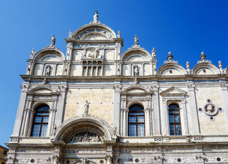 Traditional street view of old buildings in Venice, ITALY