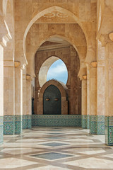 empty hallway at Hassan II Mosque in Casablanca